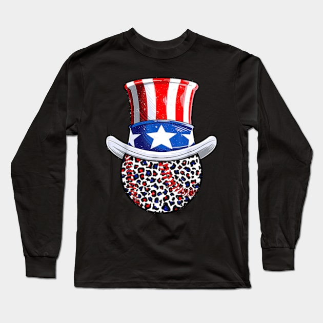 Baseball Lover 4th Of July Hat Funny Long Sleeve T-Shirt by credittee